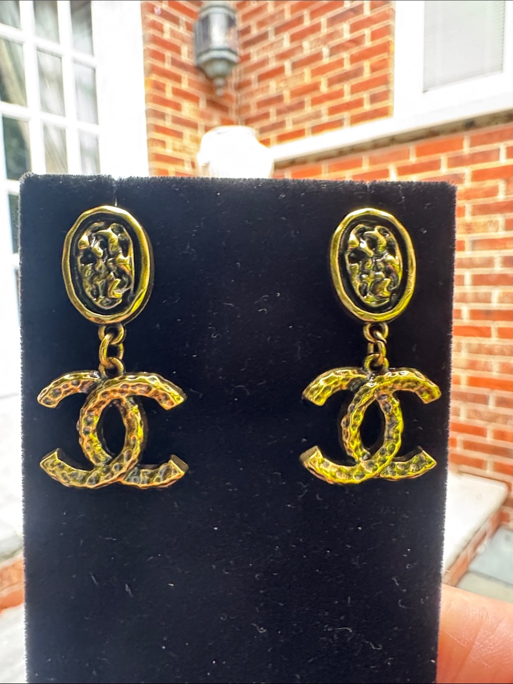 Earrings antique Gold-Tone Textured Drop Earrings